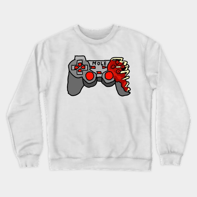 Heart Gamepad Crewneck Sweatshirt by Molenusaczech